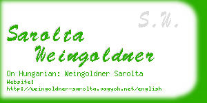 sarolta weingoldner business card